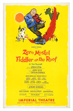 "FIDDLER ON THE ROOF" BROADWAY WINDOW CARD.