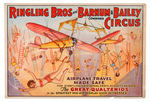 “RINGLING BROS. AND BARNUM & BAILEY COMBINED CIRCUS” WITH AIRPLANES POSTER.