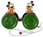 DOUBLE MICKEY MOUSE PULL TOY BY N.N. HILL BRASS COMPANY.