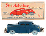 "CHEVROLET" & "STUDEBAKER" OCCUPIED JAPAN BOXED WIND-UP CAR PAIR.
