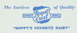 "HOPPY'S FAVORITE DAIRY" ROYAL CREST 1956 CALENDAR.