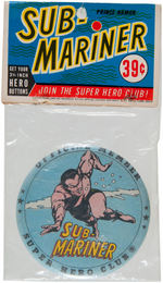 NAMOR THE SUB-MARINER "OFFICIAL MEMBER SUPER HERO CLUB" BUTTON.