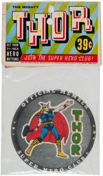THOR "OFFICIAL MEMBER SUPER HERO CLUB" BUTTON.