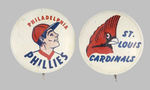 "PHILLIES" AND "CARDINALS" PAIR FROM 1950s SET.