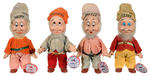 "SNOW WHITE/SEVEN DWARFS”  COMPLETE KNICKERBOCKER DOLL SET OF 8 WITH TAGS.