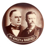 “McKINLEY & ROOSEVELT” UNLISTED LARGE REAL PHOTO JUGATE.