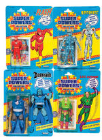 "SUPER POWERS" LOT OF FIGURES AND CASE.