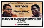 MIKE TYSON VS. FRANK BRUNO BOXING UNDISPUTED HEAVYWEIGHT CHAMPIONSHIP FIGHT FRAMED POSTER.