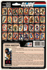 "G.I. JOE - COBRA SABOTEUR FIREFLY" ACTION FIGURE ON 32-BACK CARD.