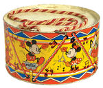 DISNEY CHARACTERS LARGE AND IMPRESSIVE ENGLISH TOY DRUM.