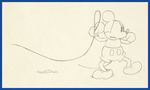 THE KLONDIKE KID PRODUCTION DRAWING PAIR FEATURING MICKEY MOUSE.