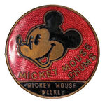 "MICKEY MOUSE CHUMS" LOT W/MEMBERSHIP CARD AND BADGE.