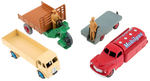 "DINKY TOYS" FOUR PIECE LOT WITH TRUCKS.