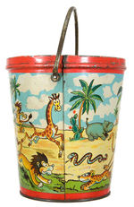 RARE & UNUSUAL ENGLISH SAND PAIL FEATURING UNLICENSED USE OF MICKEY MOUSE.