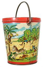 RARE & UNUSUAL ENGLISH SAND PAIL FEATURING UNLICENSED USE OF MICKEY MOUSE.