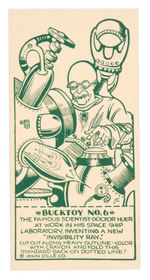 BUCK ROGERS "BUCKTOY" 1930S COMPLETE SET OF PREMIUM CARDS.