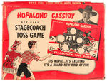 "HOPALONG CASSIDY OFFICIAL STAGECOACH TOSS GAME" WITH BOX.