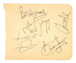 THE ROLLING STONES SIGNED ALBUM PAGE CIRCA EARLY 1964.
