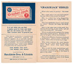 "CRACKER JACK RIDDLES" COMPLETE CARD SET.