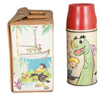 "BEANY AND CECIL LUNCH KIT" VINYL LUNCHBOX WITH THERMOS.