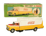 "BATTERY OPERATED ROUTE TRUCK FOR COCA-COLA."