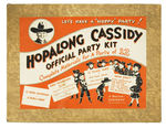 "HOPALONG CASSIDY OFFICIAL PARTY KIT COMPLETE MATERIALS FOR A PARTY OF 12."