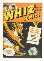 WHIZ COMICS #40 FEBRUARY 1943 FAWCETT PUBLICATIONS ROCKFORD COPY.