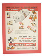 "MICKEY MOUSE RECIPE SCRAPBOOK" LOT INCLUDING PROMOTIONAL MATERIAL.