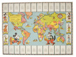 "MICKEY MOUSE GLOBE TROTTERS" EXTENSIVE LOT OF PREMIUM ITEMS INCLUDING MAP.