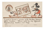 "MICKEY MOUSE GLOBE TROTTERS" EXTENSIVE LOT OF PREMIUM ITEMS INCLUDING MAP.