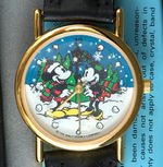 MICKEY & MINNIE MOUSE CHRISTMAS SCENE "DISNEY CREDIT CARD EXCLUSIVE" WATCH.