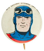 "CAPTAIN MIDNIGHT" EXCEEDINGLY RARE BUTTON FROM THE SERIES "COMIC TOGS."