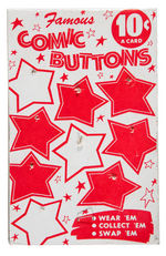 COMIC TOGS BUTTONS RARE ORIGINAL DISPLAY CARD.