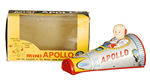 "WIND-UP MINI APOLLO" BOXED TOY AND CAPS.