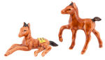 "STORMY - THE THOROUGHBRED WITH AN INFERIORITY COMPLEX" SHAW FIGURINE PAIR.