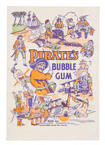 "PIRATE'S PICTURE BUBBLE GUM" CARD WRAPPER.