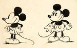 MICKEY & MINNIE MOUSE PRESS KIT/REFERENCE DRAWINGS VERY EARLY MODEL SHEET.