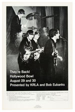 THE BEATLES HOLLYWOOD BOWL NEWSPAPER AD SLICK PROOF.