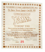 X-MEN 1993 10K GOLD AND DIAMOND RING FROM EDITION OF 25.
