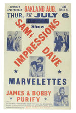 "SAM & DAVE/THE IMPRESSIONS" CONCERT POSTER.