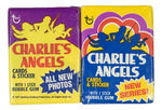 "CHARLIE'S ANGELS" PAIR OF FULL GUM CARD DISPLAY BOXES.