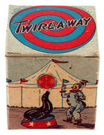 "TWIRL-A-WAY" BOXED CIRCUS TOY LOT.