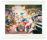 CARL BARKS SIGNED "A 1934 BELCHFIRE RUNABOUT!" LIMITED EDITION LITHOGRAPH.