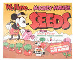 "MICKEY MOUSE SEED SHOP" COMPLETE BOXED STORE DISPLAY WITH SIGN AND BUTTON.