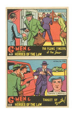 "G-MEN & HEROES OF THE LAW" GUM CARD LOT.