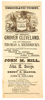 CLEVELAND-HENDRICKS 1884 NEW HAMPSHIRE BALLOT.