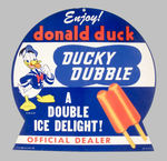 "DONALD DUCK DUCKY DUBBLE" STORE SIGN/STANDEE.
