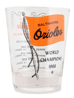 “BALTIMORE ORIOLES WORLD CHAMPIONS 1966” BOXED GLASS SET.