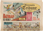 "BATMAN" SILVER AGE COMIC STRIP DEBUT "MINNEAPOLIS TRIBUNE" NEWSPAPER - MAY 29, 1966.
