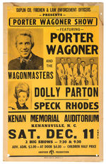 PORTER WAGONER & DOLLY PARTON EARLY CONCERT POSTER.